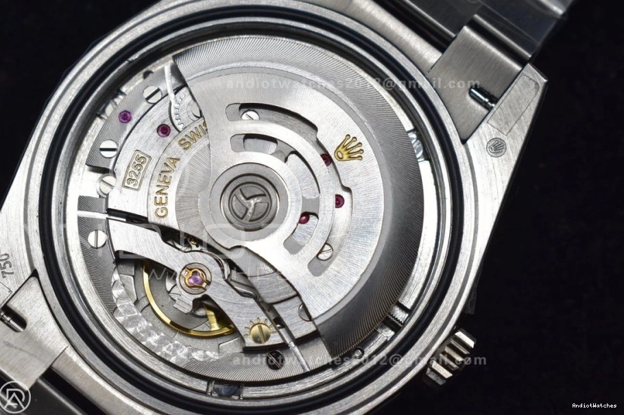 710 GMF Arabic A3255 Steel Dial Cozy Markers SS Blue V on DayDate President Bracelet 40 Iced 904L 1025